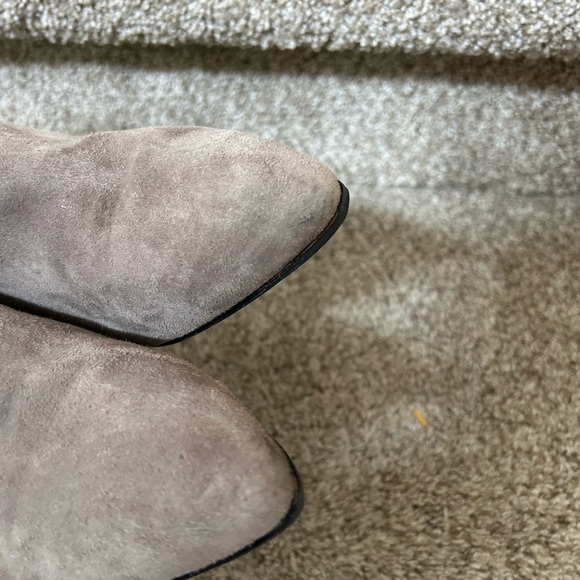 Botkier Sasha Suede Pointed Toe taupe grey Bootie. EUC. 7.5. Suede heel. Classic - Picture 15 of 15